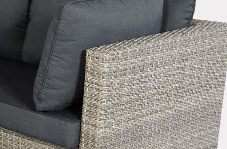 ALMADIA MODULO LOUNGE CORNER SET  -  NATURAL KOBO GREY -  DARK GREY