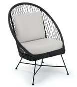 BATEA LOUNGE CHAIR 12053 L96 X W95.5 X H96.5CM  -  ALU BLACK