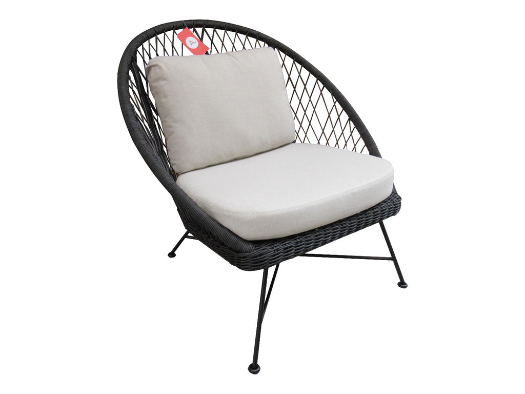 BATEA LOUNGE CHAIR 12053 L96 X W95.5 X H96.5CM  -  ALU BLACK