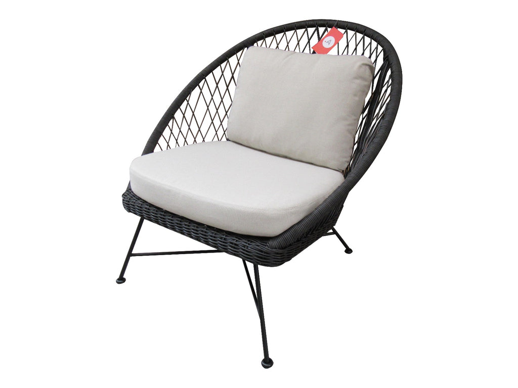 BATEA LOUNGE CHAIR 12053 L96 X W95.5 X H96.5CM  -  ALU BLACK