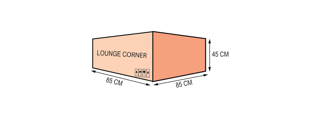 BETIS LOUNGE CORNER PIECE  -  WOOD ACACIA LIGHT TEAK LOOK