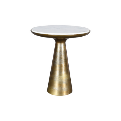 Side table Essy Large | White marble 45 cm