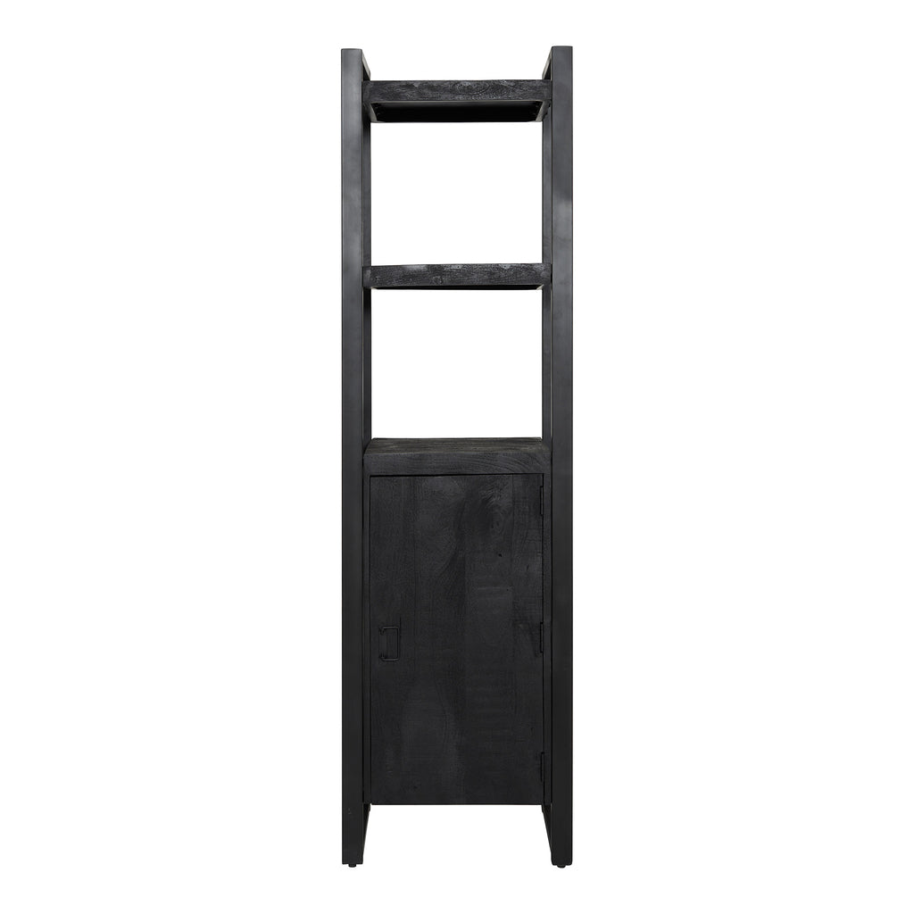 Bookcase Boaz Black | 1 door