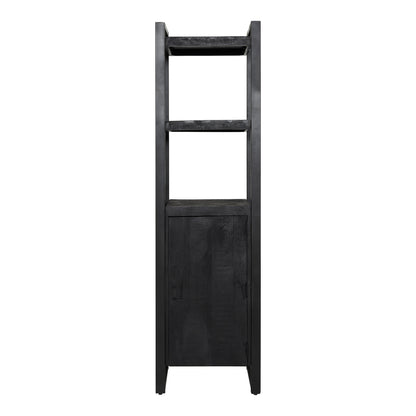 Bookcase Boaz Black | 1 door