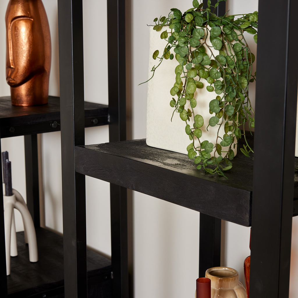 Bookcase Boaz Black | 3 drawers