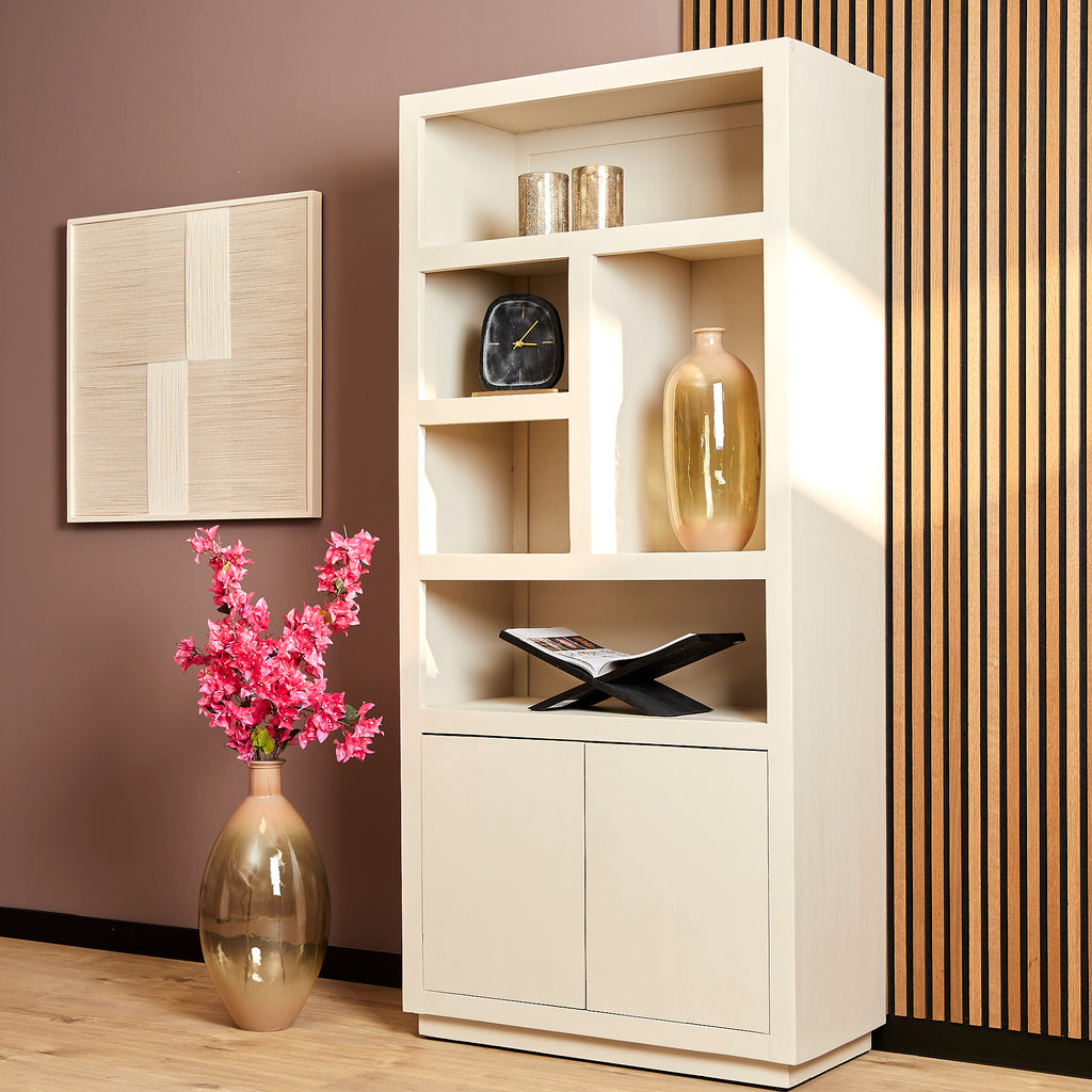 Bookcase Brussels | 5 compartments - 2 doors