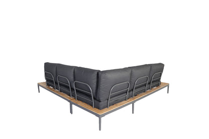 COLOMBUS LOUNGE CORNER SET  -  DARK ANTHRACITE - DARK GREY