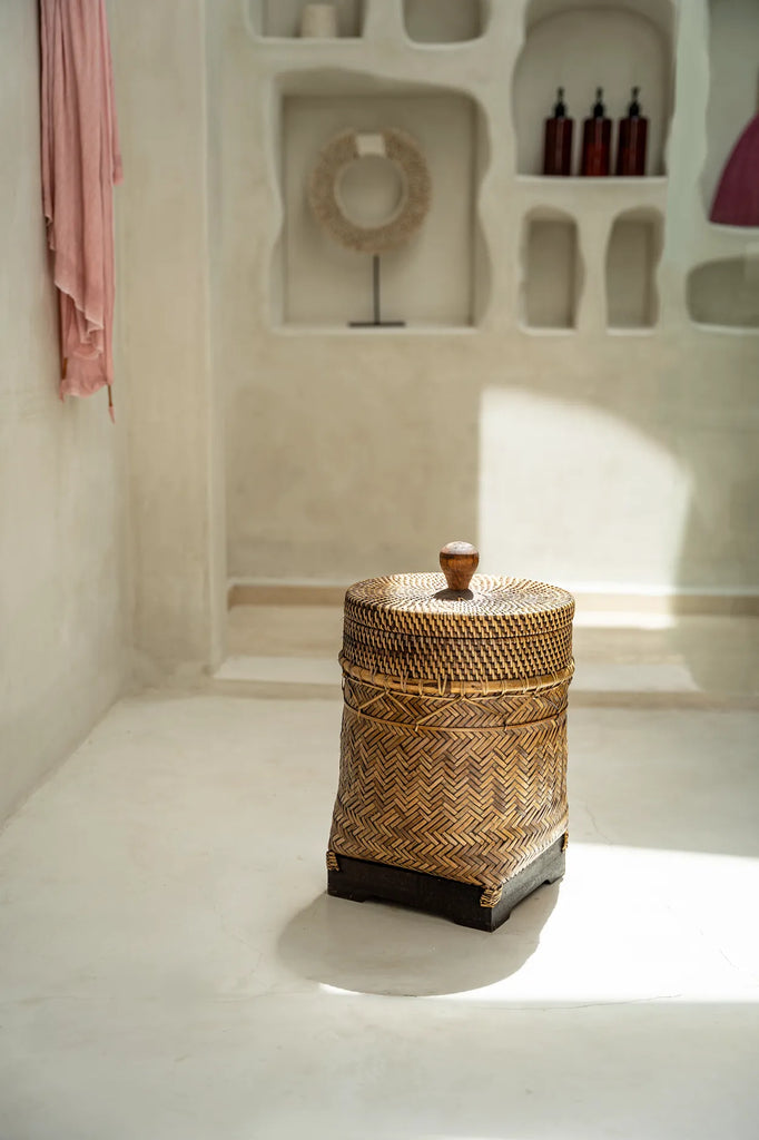 De Bathroom Bin Mand - Naturel Bruin Bazar Bizar