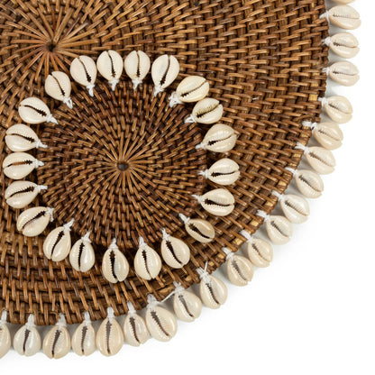 De Colonial Shell Placemat - Naturel Bruin Bazar Bizar