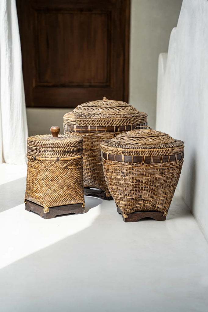 De Colonial Storage Mand - Naturel Bruin - M Bazar Bizar