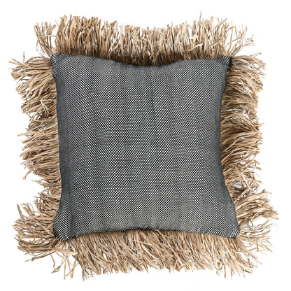 De Cotton Bonita Kussenhoes - Zwart Naturel - 40x40 Bazar Bizar