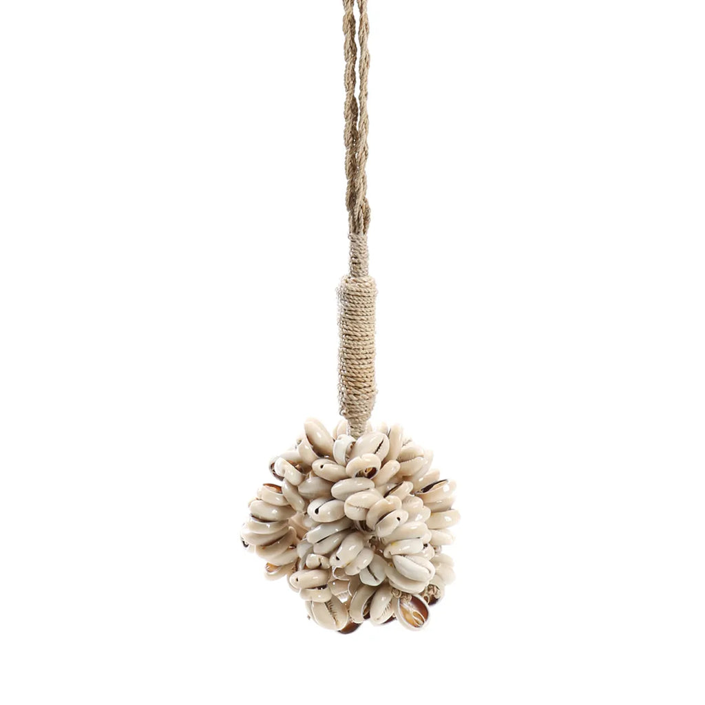 De Door Shell Cowrie Hangdecoratie - Naturel Bazar Bizar