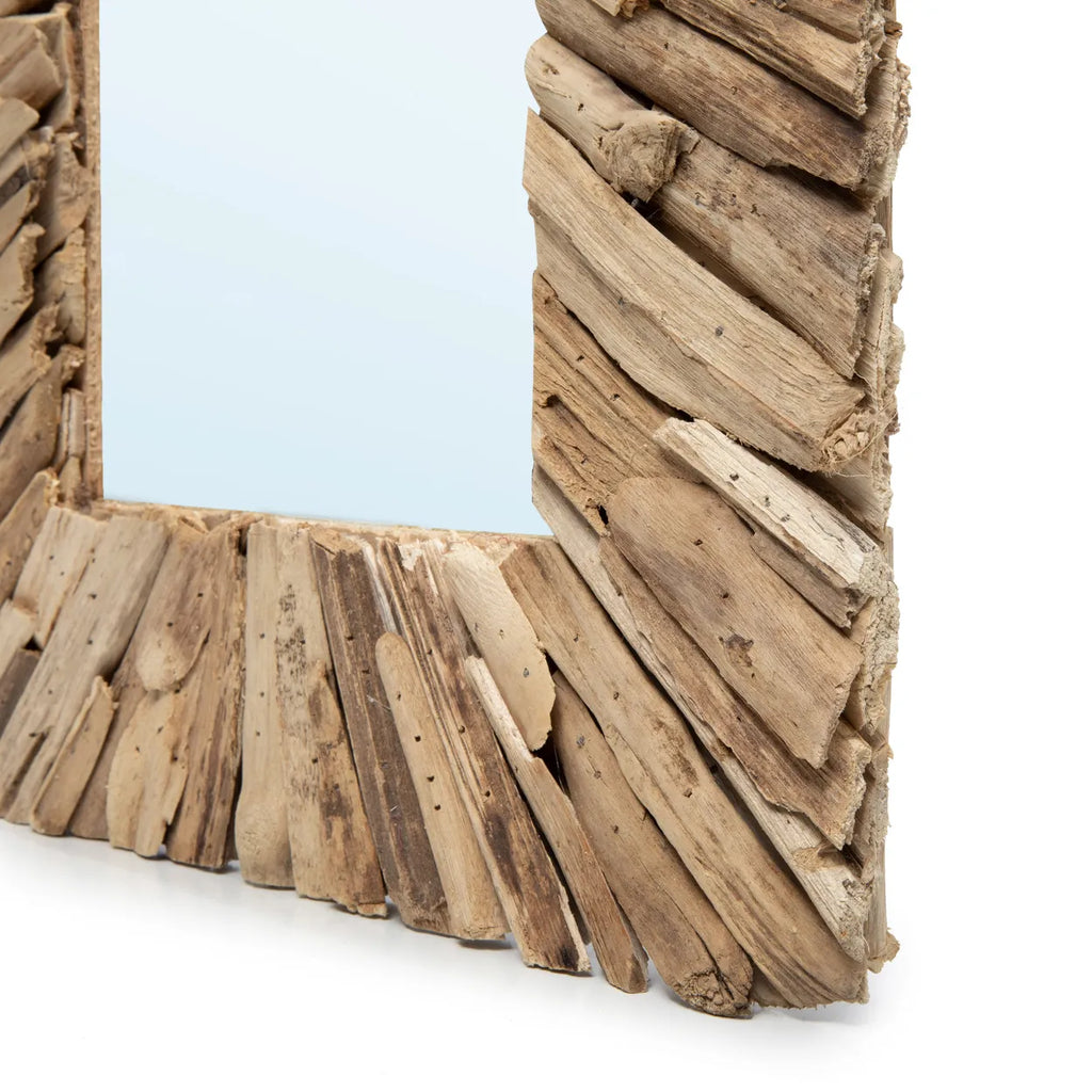 De Driftwood Framed Spiegel - Naturel - M Bazar Bizar