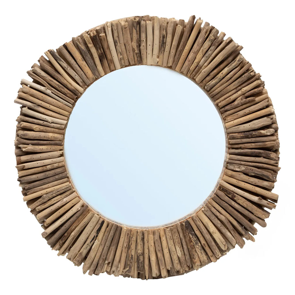 De Driftwood Halo Spiegel - Naturel - M Bazar Bizar