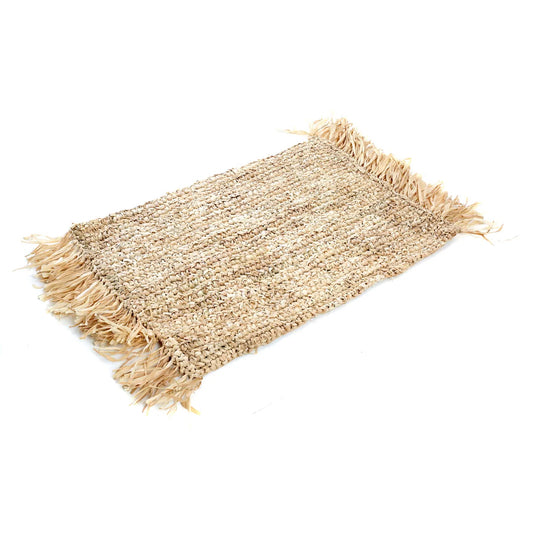 De Fringe Raffia Placemat Rechthoeking - Naturel Bazar Bizar