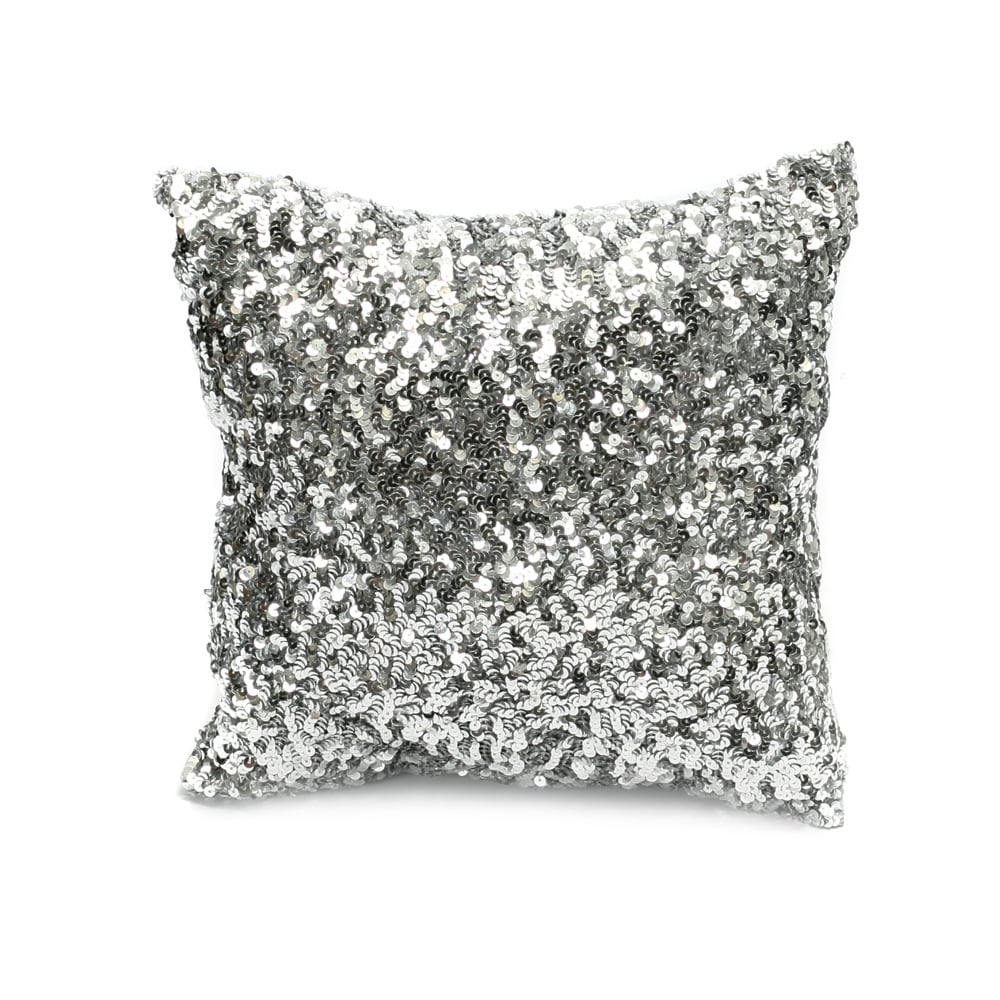 De Glitter Kussenhoes - Zilver - 40x40 Bazar Bizar