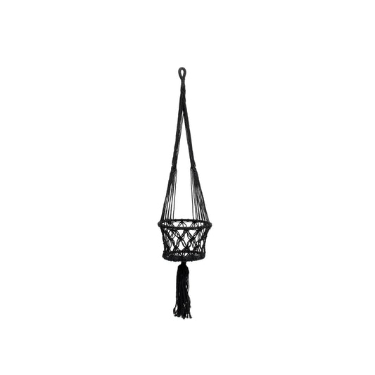 De Macrame Planthanger - Zwart - S Bakker Living