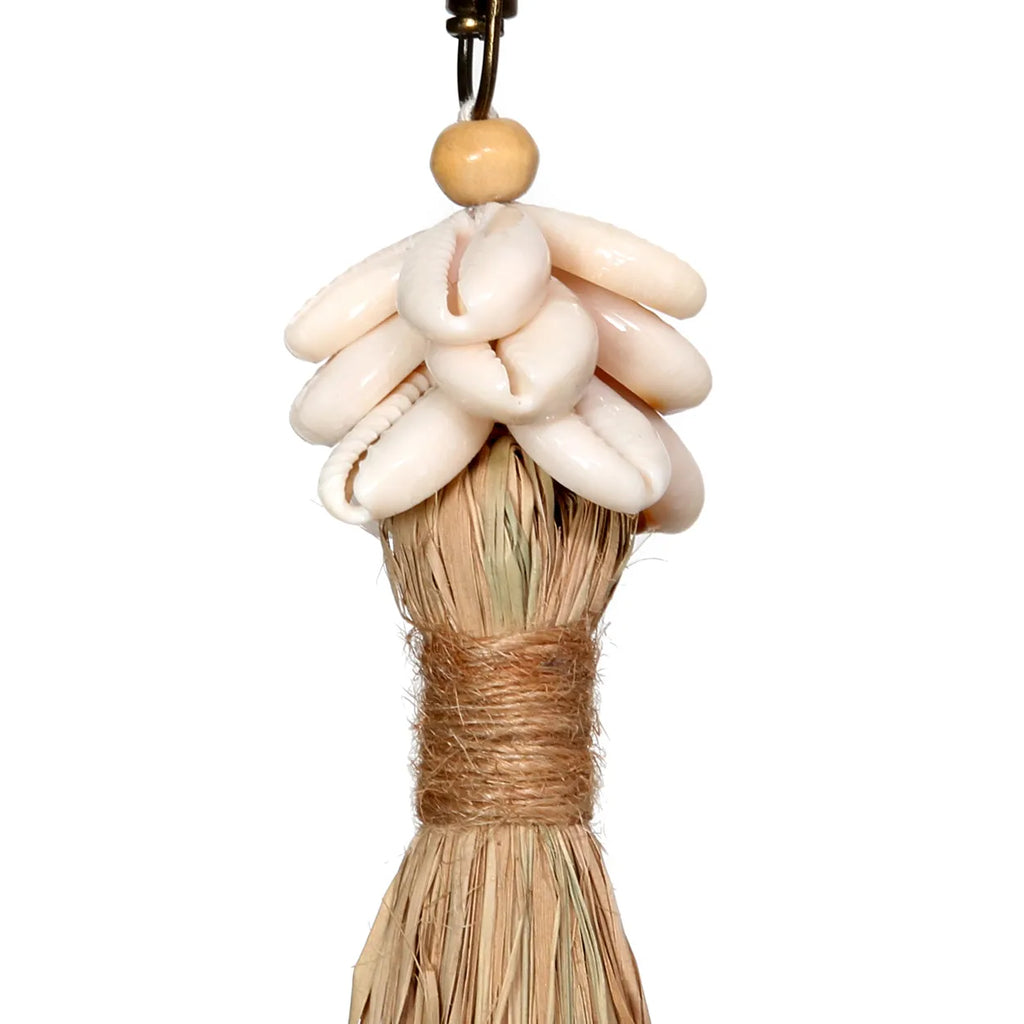 De Raffia Cowrie Shell Sleutelhanger Bazar Bizar