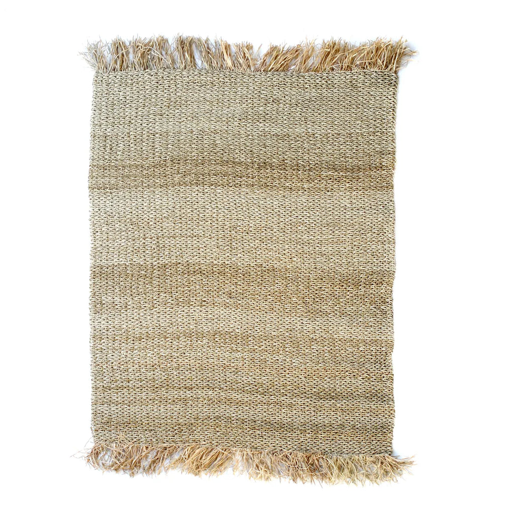 Het Raffia Fringed Tapijt - Naturel - 180x240 Bazar Bizar