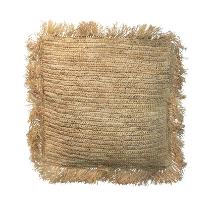 De Raffia Kussenhoes - Vierkant - Naturel - 60x60 Bazar Bizar