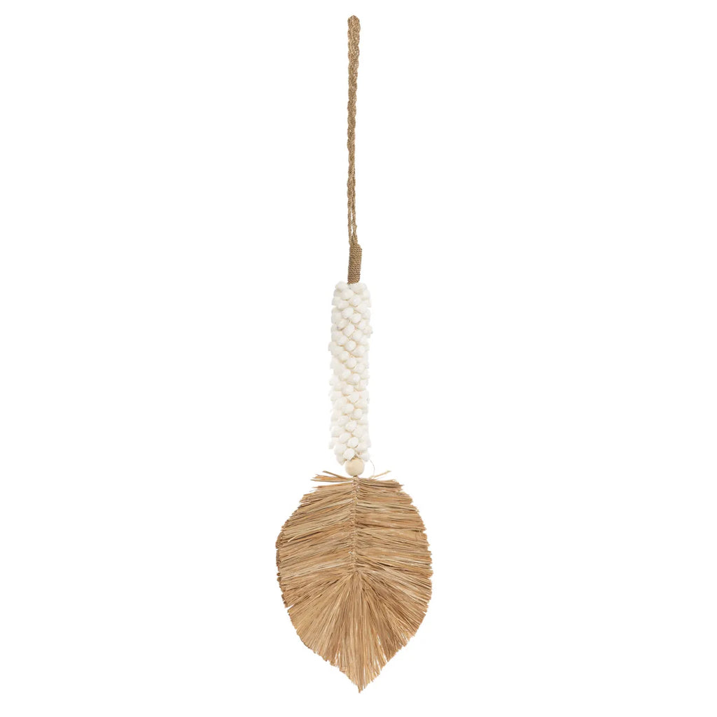 De Raffia & Schelpen Hangdecoratie - Wit Naturel Bazar Bizar