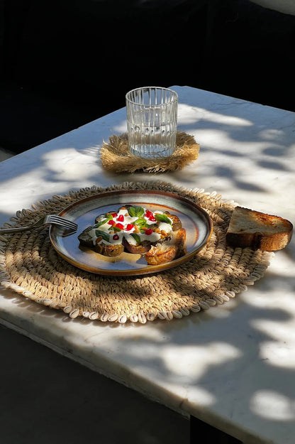 De Raffia Shell Placemat - Naturel Bazar Bizar