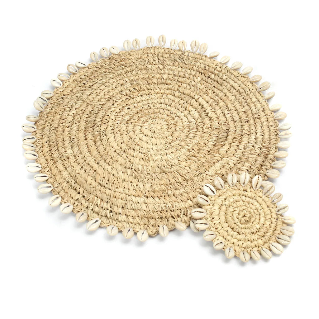 De Raffia Shell Placemat - Naturel Bazar Bizar