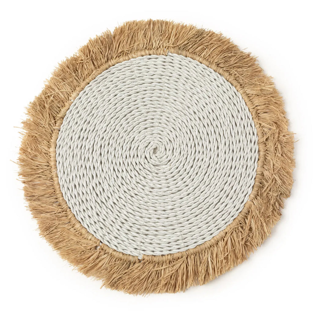 De Seagrass Raffia Placemat - Wit Naturel Bazar Bizar