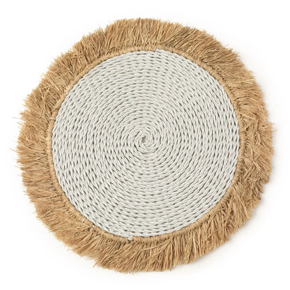 De Seagrass Raffia Placemat - Wit Naturel Bazar Bizar