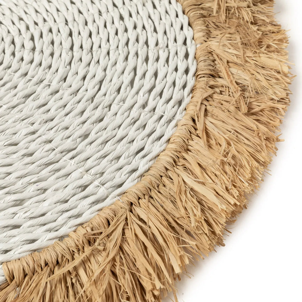 De Seagrass Raffia Placemat - Wit Naturel Bazar Bizar