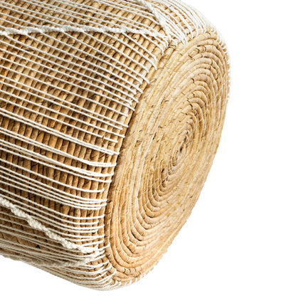 De Straight Stitched Macrame Mand - Naturel Wit - M Bazar Bizar