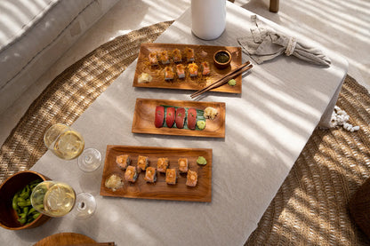 De Teak Root Sushi Bord - S