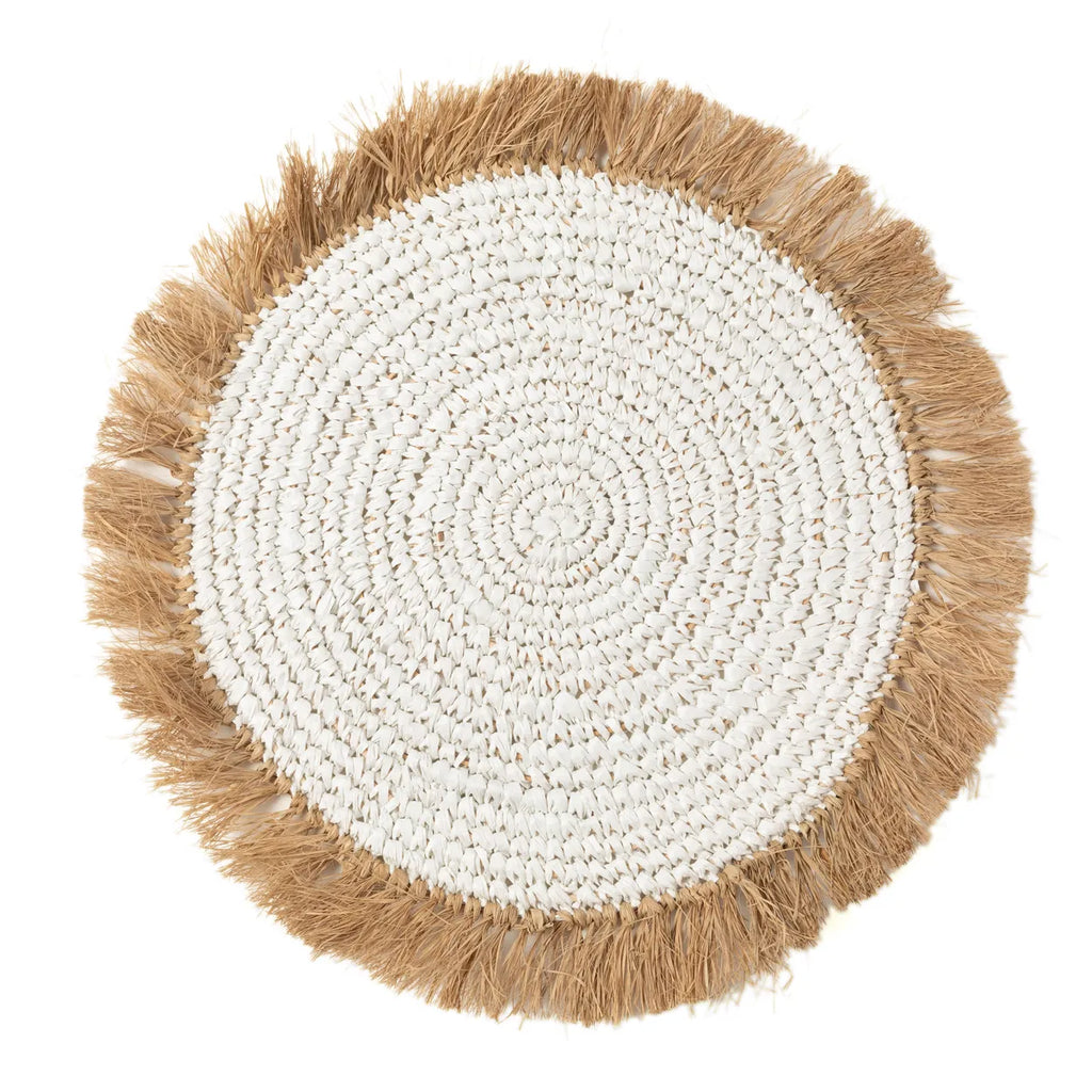 De Water Hyacinth Raffia Placemat - Wit Naturel Bazar Bizar