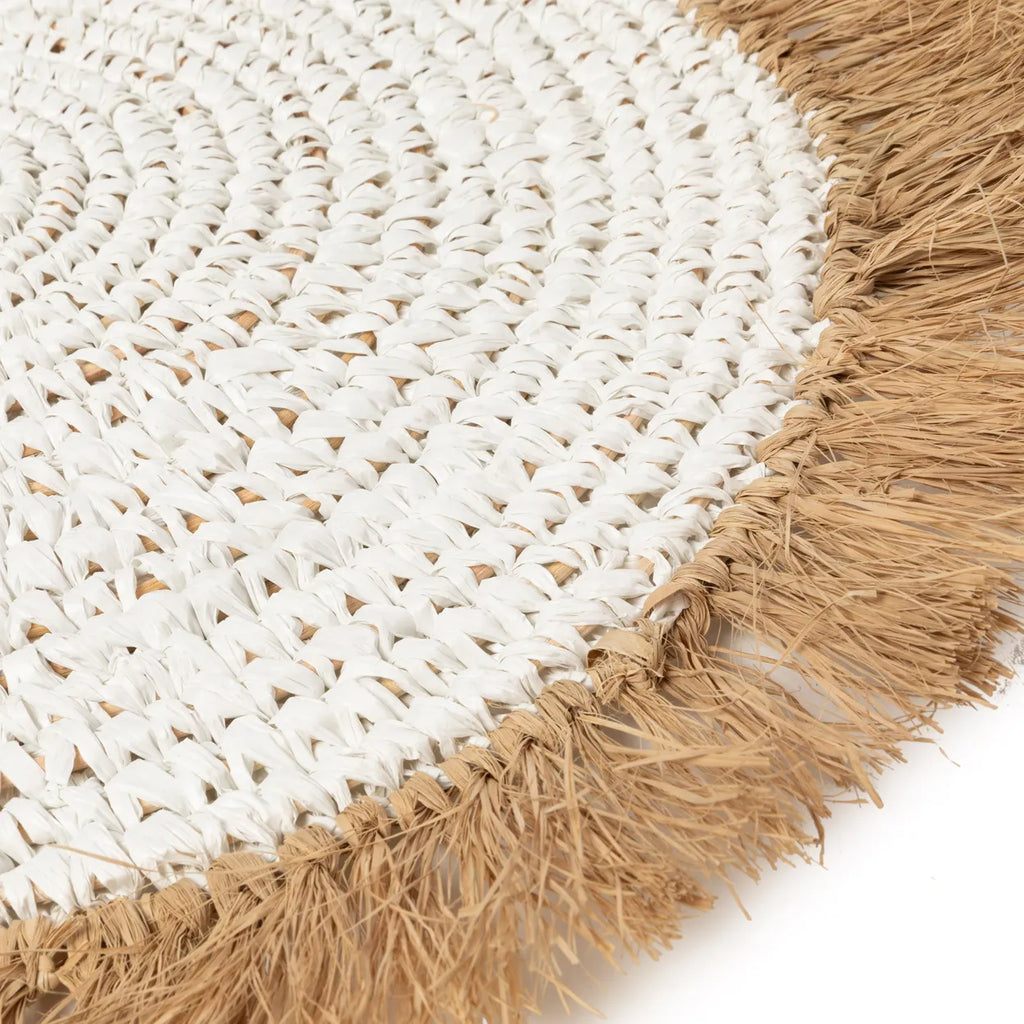 De Water Hyacinth Raffia Placemat - Wit Naturel Bazar Bizar