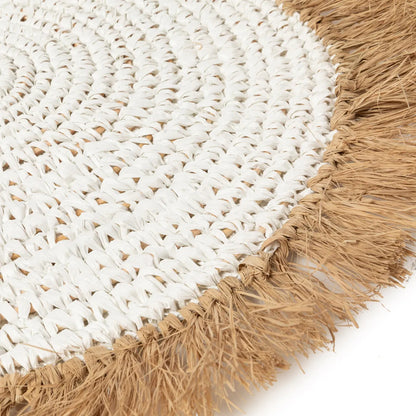 De Water Hyacinth Raffia Placemat - Wit Naturel Bazar Bizar