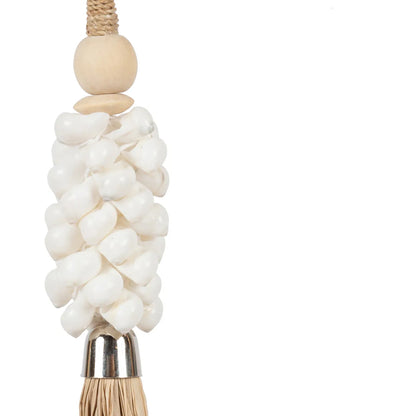 De White Shell en Raffia Hangdecoratie Bazar Bizar