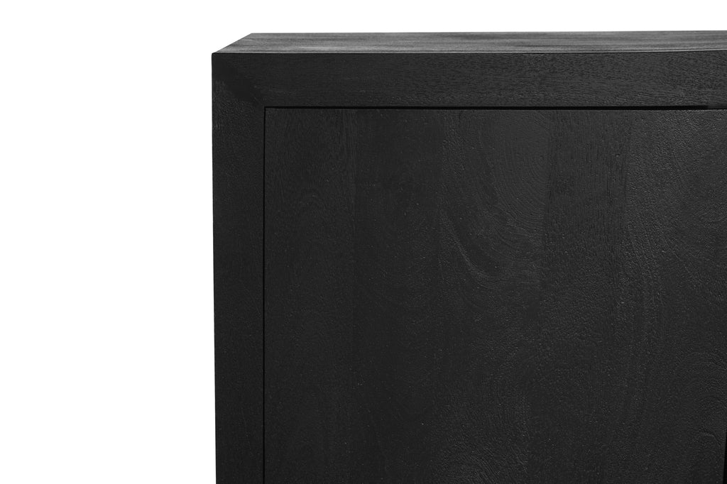 Sideboard Brüssel Schwarz 4 Türen | 200 cm