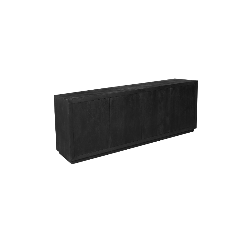 Sideboard Brüssel Schwarz 4 Türen | 200 cm