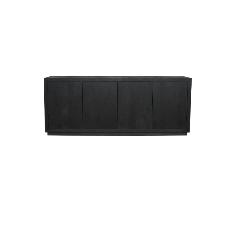 Sideboard Brüssel Schwarz 4 Türen | 200 cm