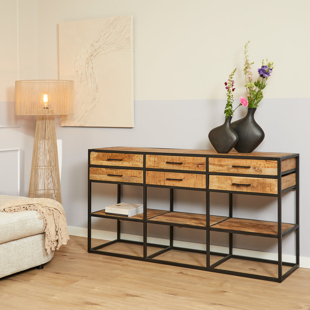 Dresser Denver 160 cm | Mango wood and metal