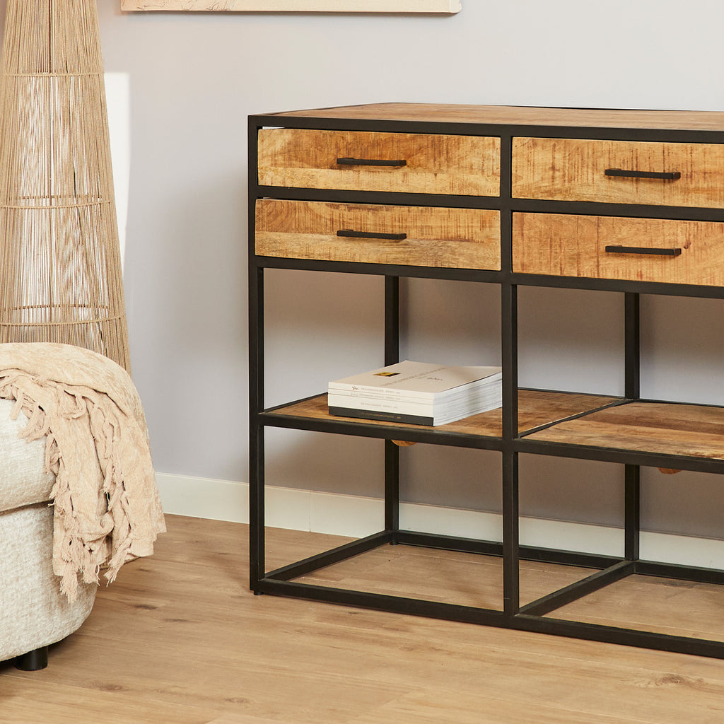 Dresser Denver 160 cm | Mango wood and metal