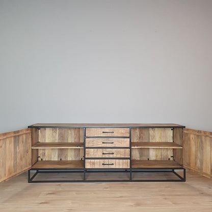 Dresser Denver | Mango wood and steel | 210 cm