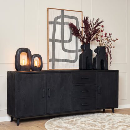 Sideboard Omaha Black | 220 cm