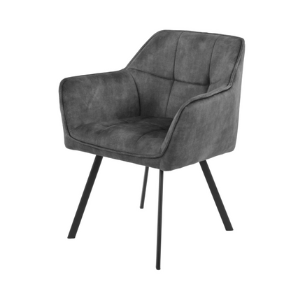 Dining room chair Emma | Velvet Dark Grey