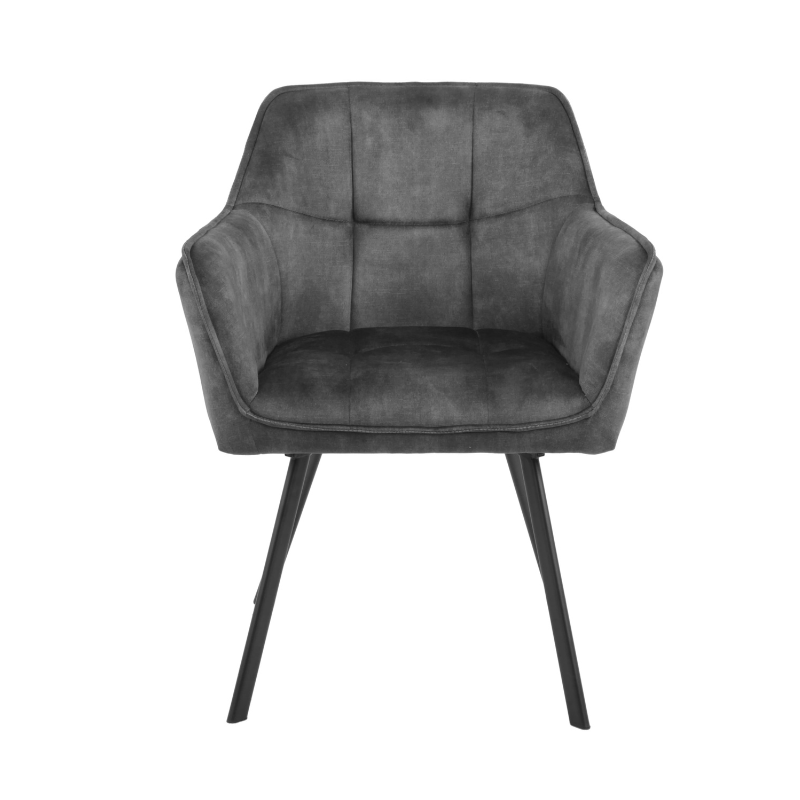 Dining room chair Emma | Velvet Dark Grey