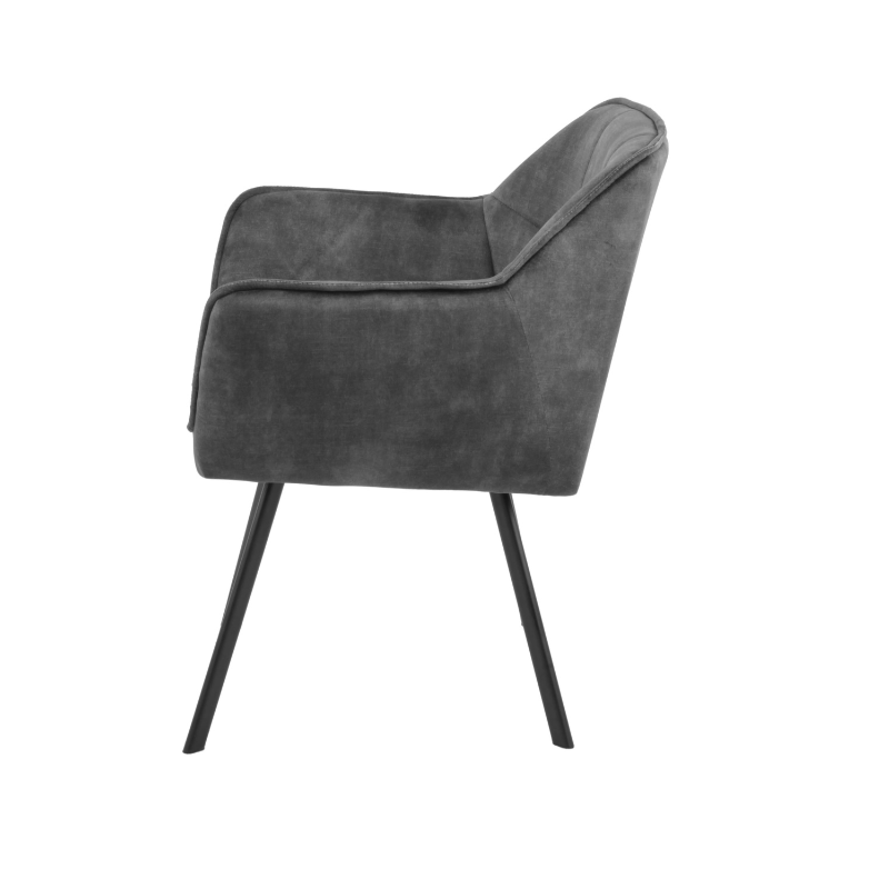 Dining room chair Emma | Velvet Dark Grey