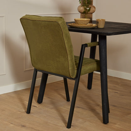 Dining room chair Tivoli with armrest | Bull Moss green