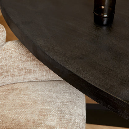 Dining room table Denver Black | Oval | 160 cm