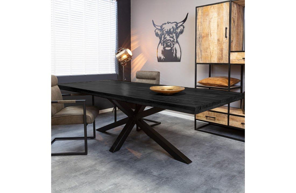 Eetkamertafel Denver Black | Rechthoek | 200 cm Bakker Living