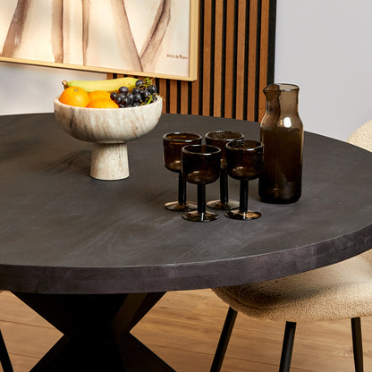 Eetkamertafel Denver Black | Rond | 110 cm Bakker Living